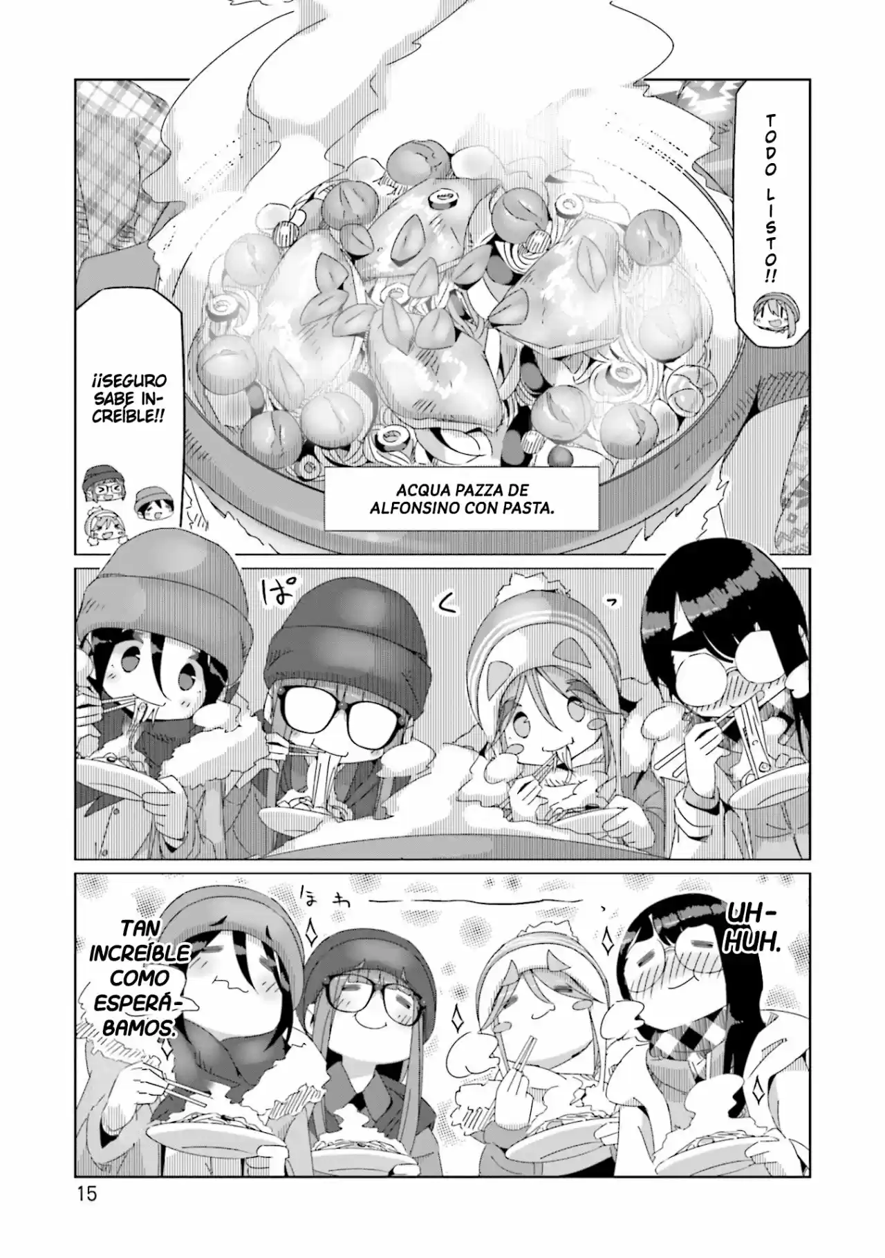 Yurucamp capítulo 47, página 17