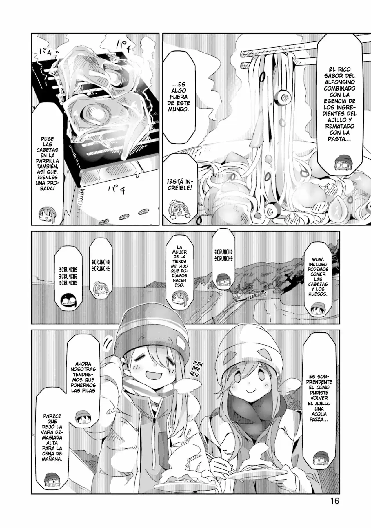 Yurucamp capítulo 47, página 18