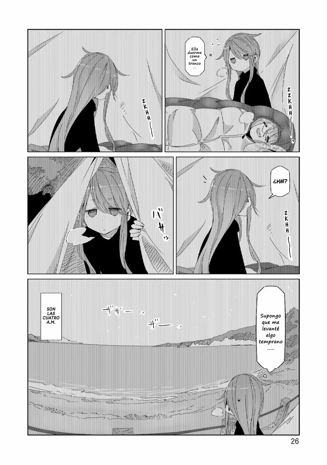 Yurucamp capítulo 47, página 28