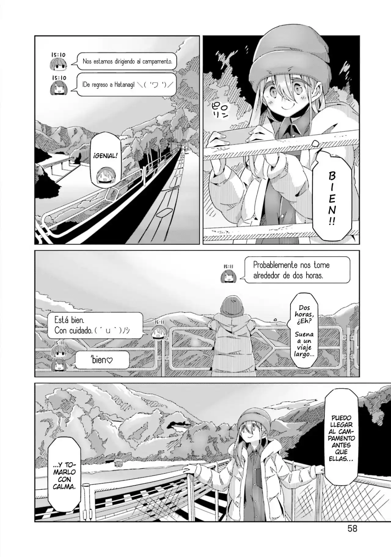 Yurucamp capítulo 60, página 7