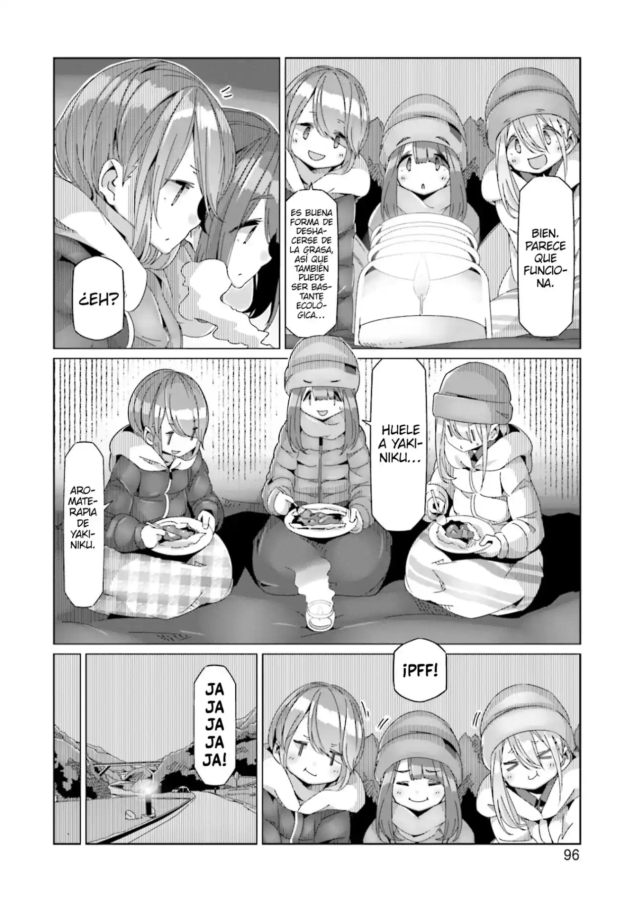 Yurucamp capítulo 61, página 18