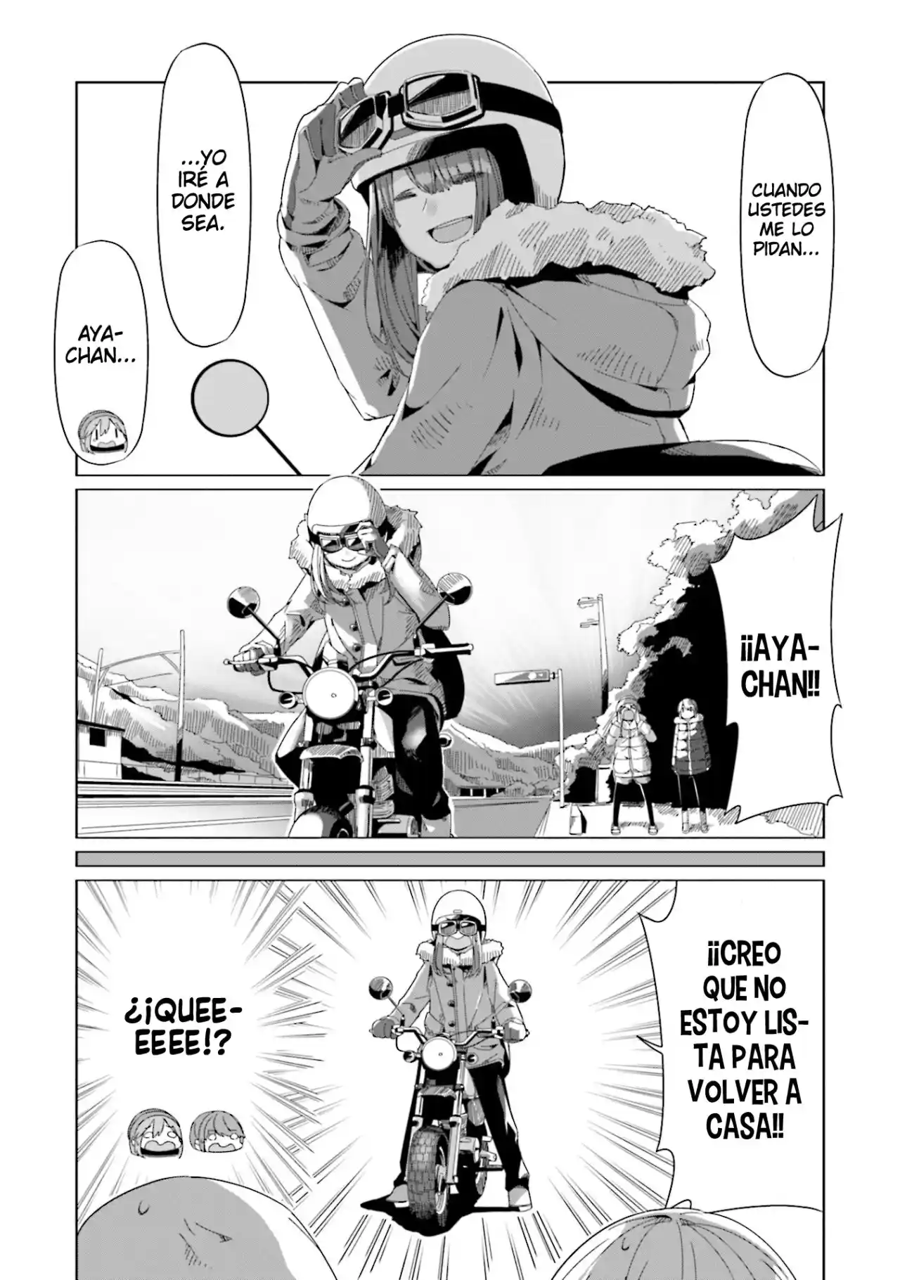 Yurucamp capítulo 63, página 14