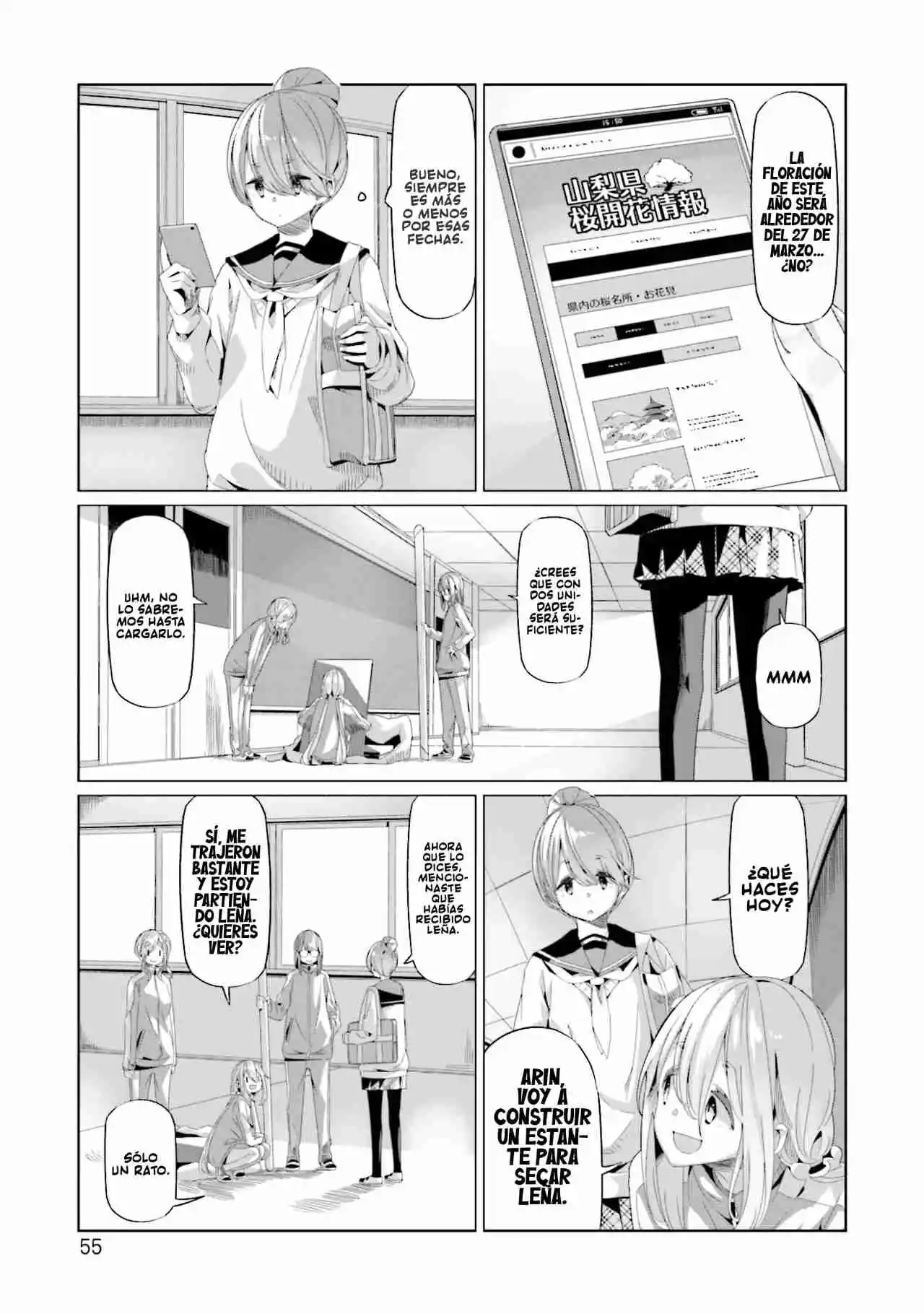 Yurucamp capítulo 66, página 2