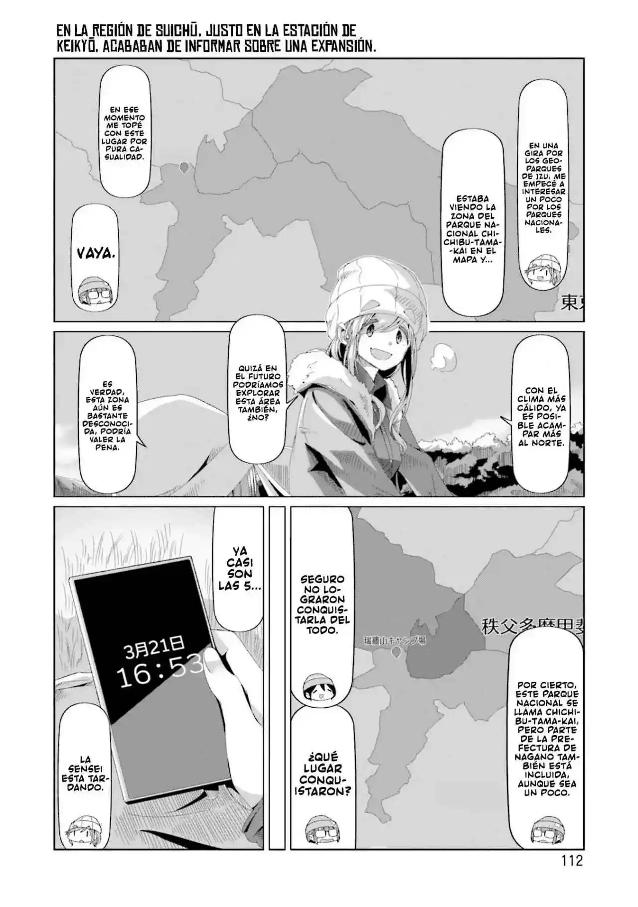 Yurucamp capítulo 68, página 8