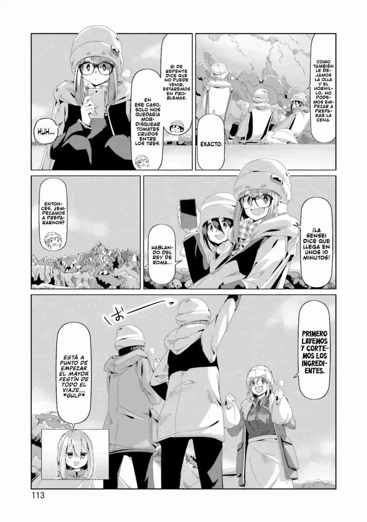 Yurucamp capítulo 68, página 9