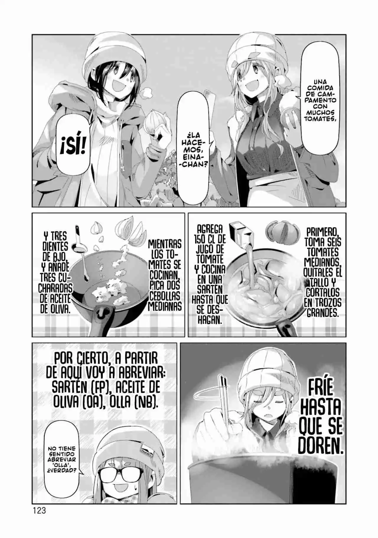 Yurucamp capítulo 68, página 19