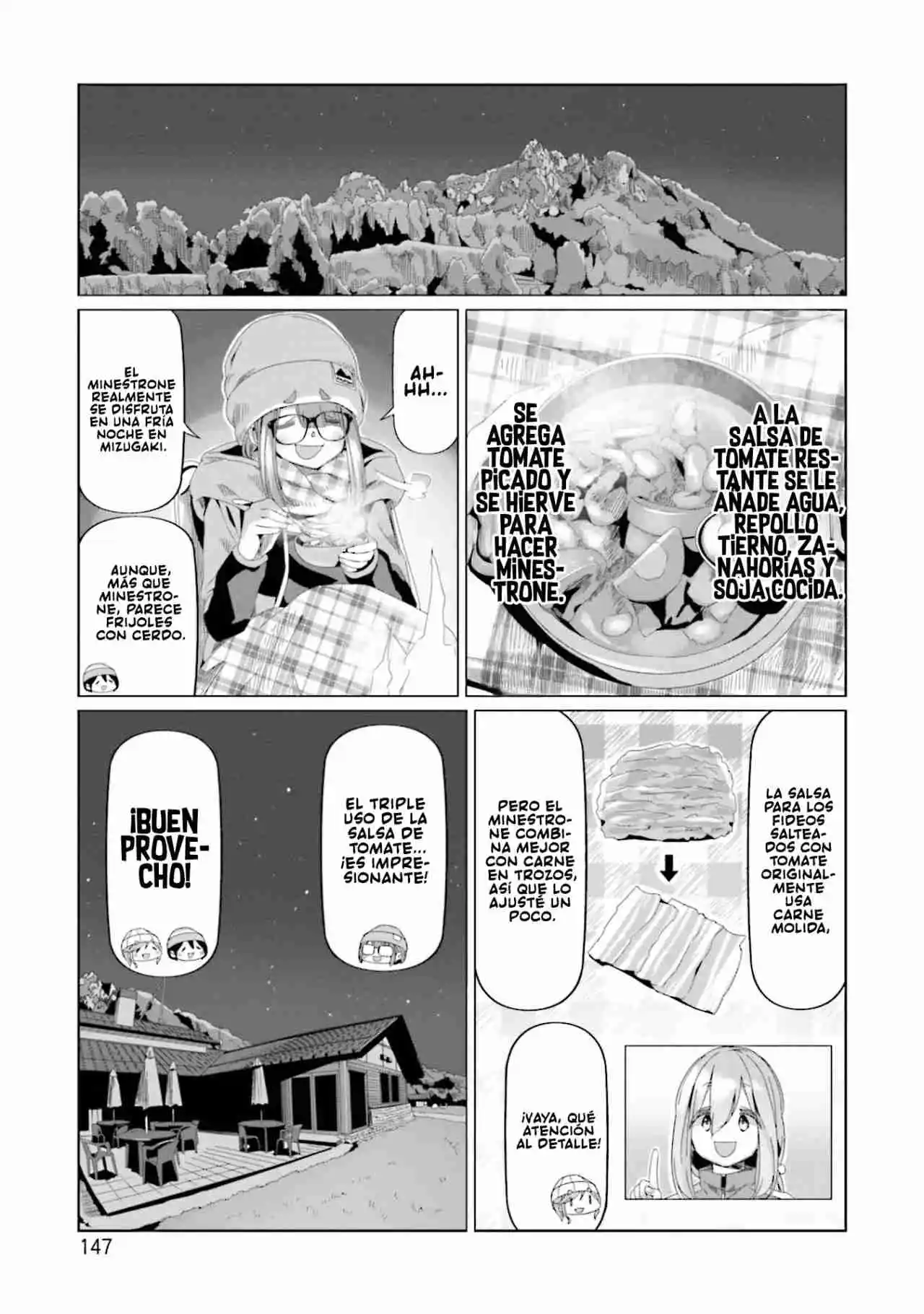 Yurucamp capítulo 69, página 17