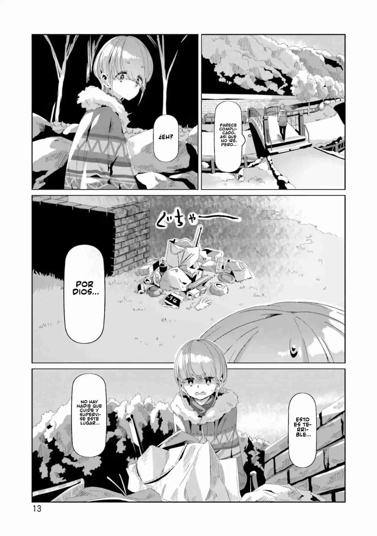 Yurucamp capítulo 70, página 18