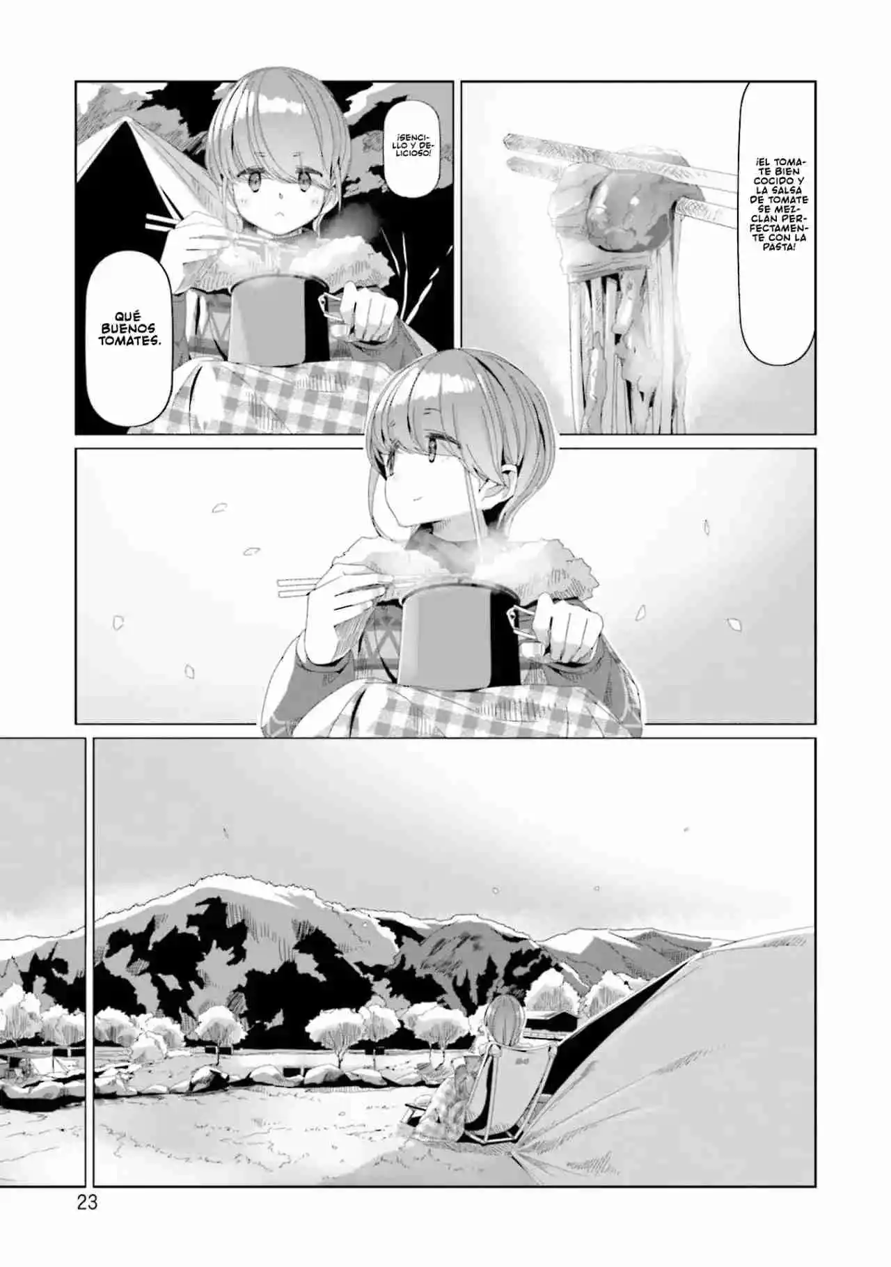 Yurucamp capítulo 70, página 28