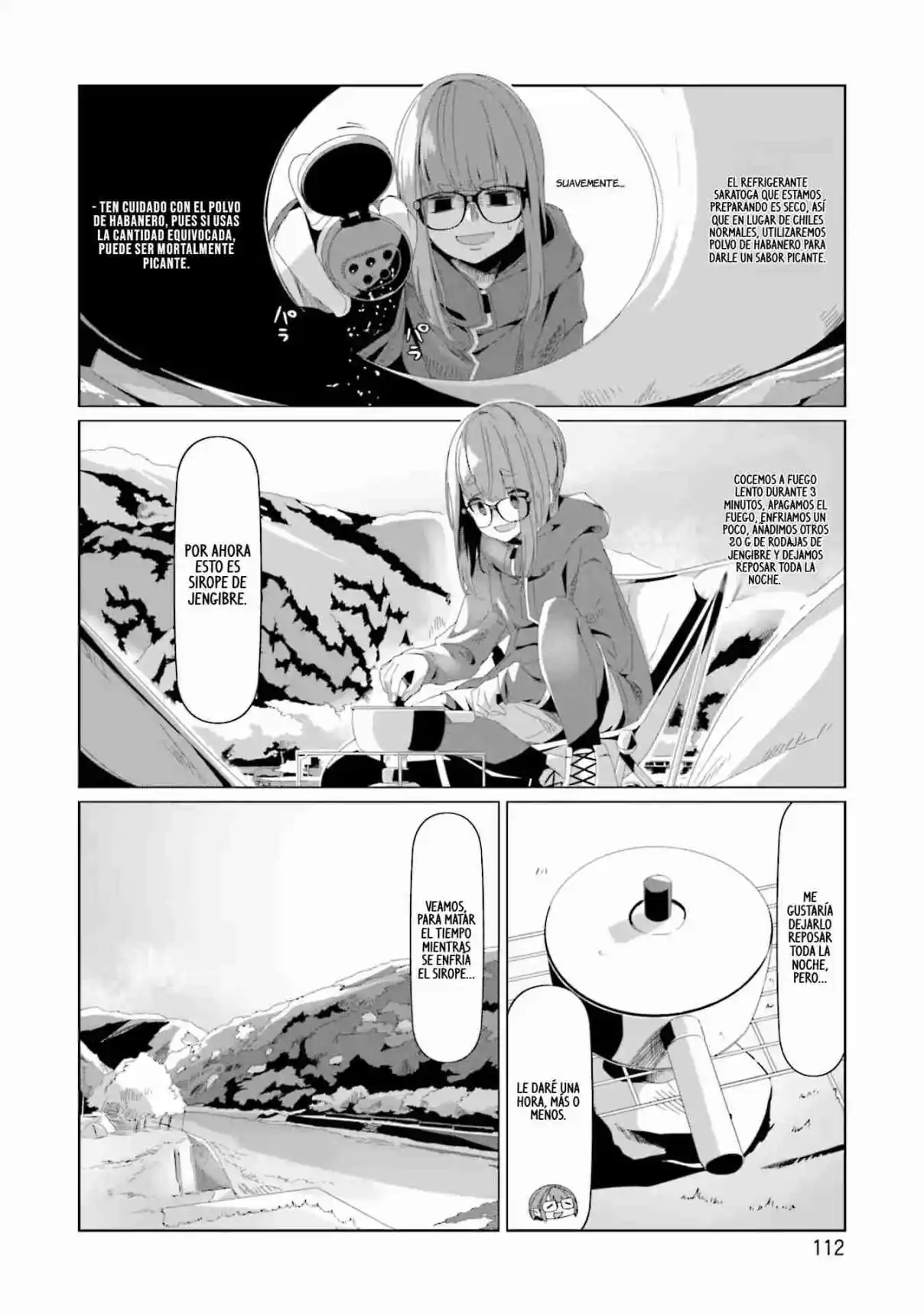 Yurucamp capítulo 74, página 8