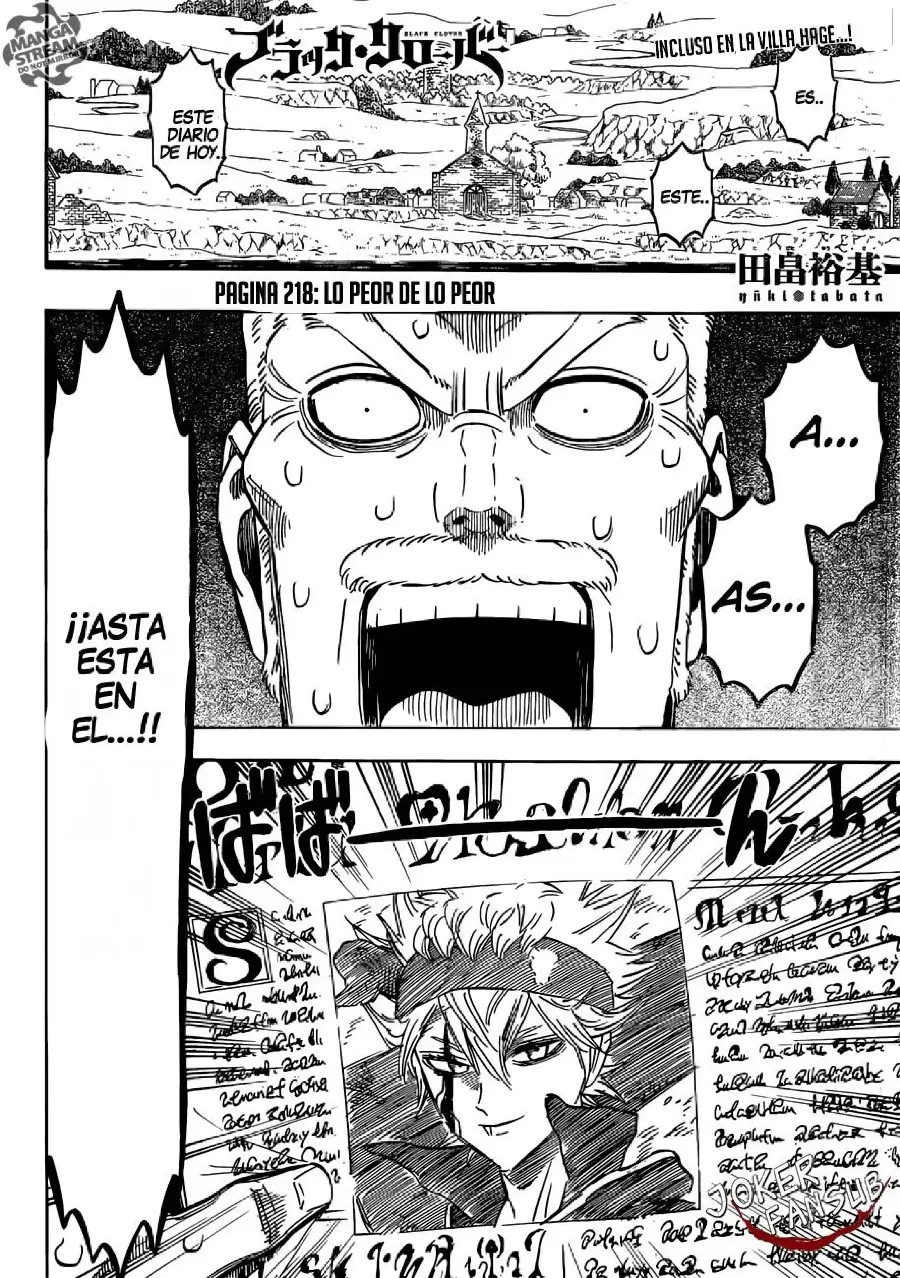 Black Clover capítulo 218, página 2