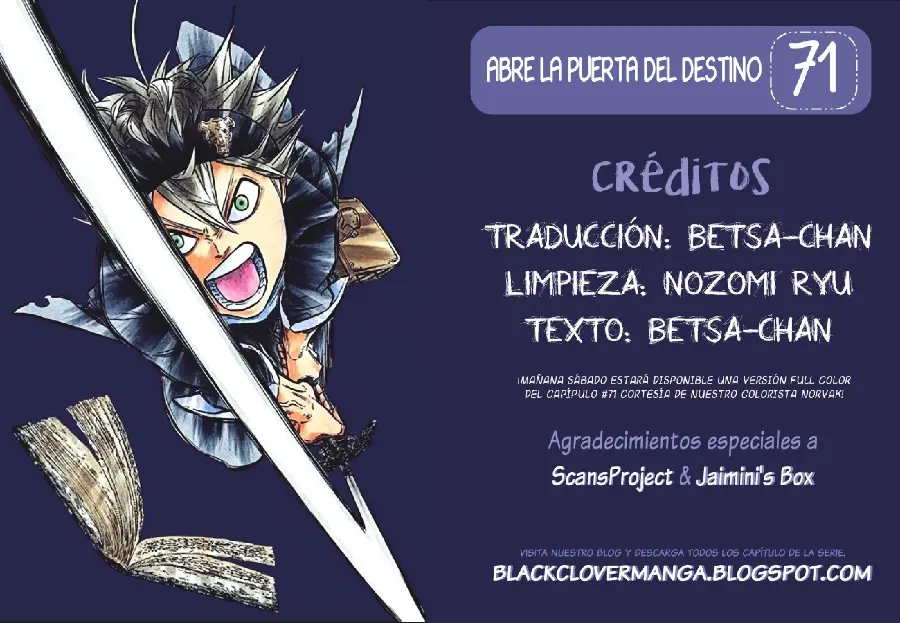 Black Clover capítulo 71, página 1
