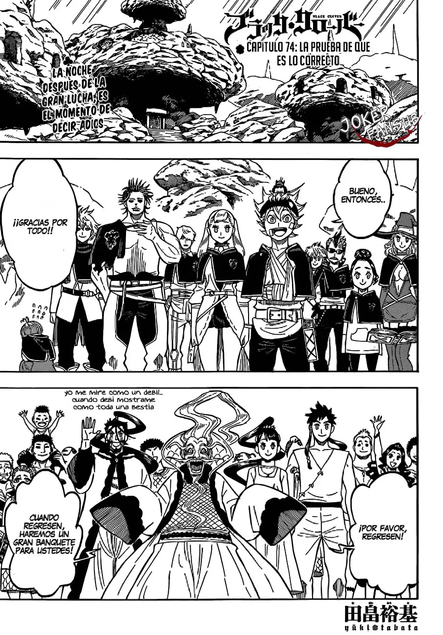 Black Clover capítulo 74, página 2